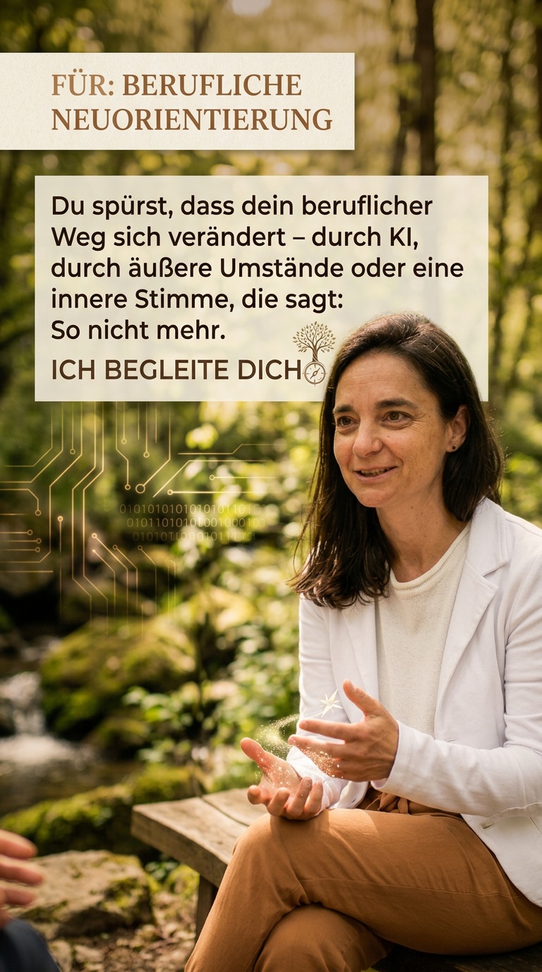 Für: "Berufliche Neuorientierung". Du spürst, dass dein beruflicher Weg sich verändert – durch KI, d
